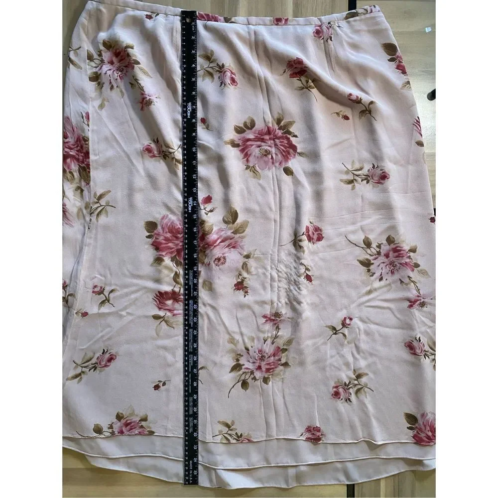 Cynthia Howie Silk Floral Skirt‎